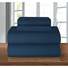 Jogo de cama de luxo em algodão egípcio 1500 fios, 4 peças, resistente a rugas, com lençol de baixo de bolso profundo, solteiro/solteiro extra