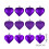 Ensemble de 12 décorations suspendues en forme de cœur violettes 3