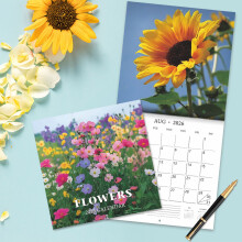 Calendário de parede 2026, calendário de parede floral 2026 para decoração de escritório em casa e planejamento mensal com lindos desenhos de