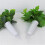 Conjunto de 4 cones florais comemorativos MOQIN de 7 polegadas – Suporte de vaso de plástico com estaca e furos de drenagem para cemitério, 3