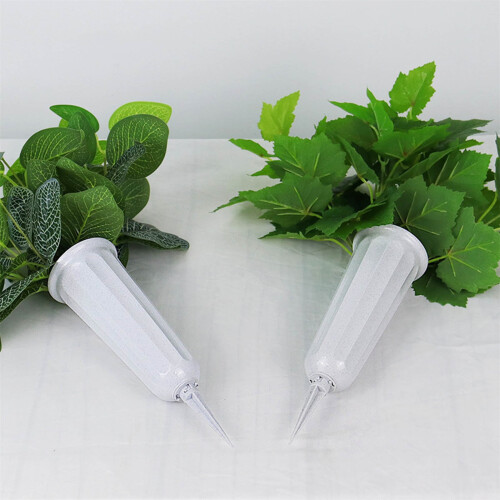 Conjunto de 4 cones florais comemorativos MOQIN de 7 polegadas – Suporte de vaso de plástico com estaca e furos de drenagem para cemitério, 2