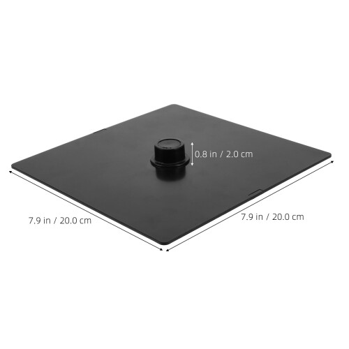 1 peça de tampa de plástico preta em formato de cofrinho para projetos de artesanato DIY (7,9 x 7,9 x 0,8 polegadas) 1