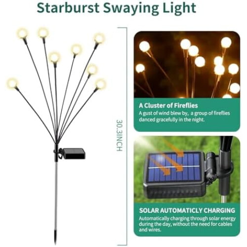 Solar-Gartenleuchten „Firefly“ – 6er-Pack, Warmweiß, IP65 1