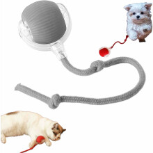 Celery Pets Speedy Tail2.0Smart interaktiv kattleksaksboll – Automatisk rörlig boll för katter och hundar (grå), kompatibel med Celery Pets