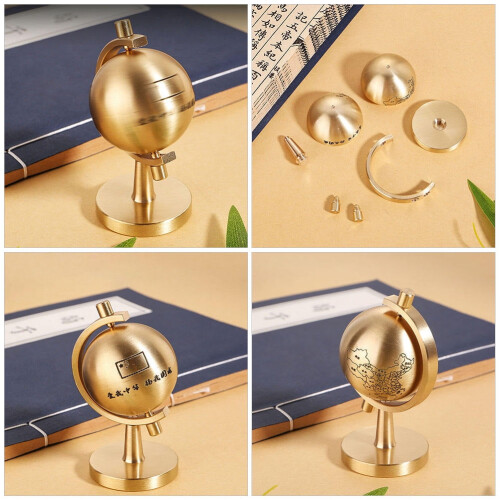 KALLORY1 Conjunto de Mini Globos Giratórios e Decorativos para Decoração de Escritório e Casa, 8x3,9 polegadas 1