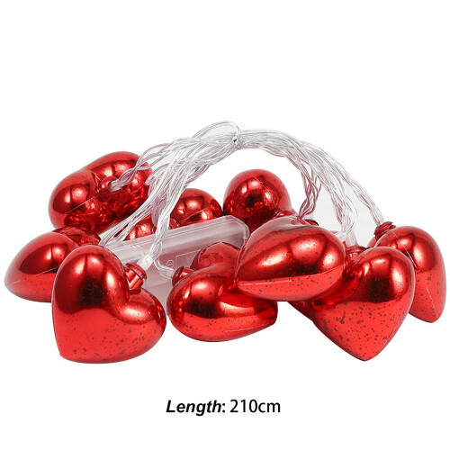 Hjärtljusslinga LED Batteridriven 6 meter 1