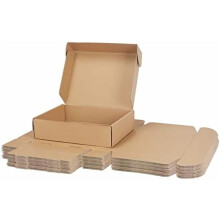 12x9x3" bruine verzenddozen (20 stuks), met lipsluiting en insteekdeksel, geschikt voor het verpakken en verzenden van cadeaus voor kleine bedrijven.