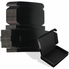 Schwarze Versandkartons, 9 x 6 x 4 Zoll, Wellpappe, 50 Stück