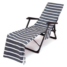 Handdoekhoes voor strandstoel, 216 x 76 cm, zacht en sneldrogend, met zakken, voor ligstoel, zwembad, tuin – geschikt voor standaard ligstoelen