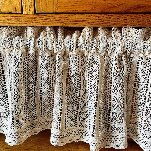 Cotton Crochet Curtain Valance for Kitchen 1