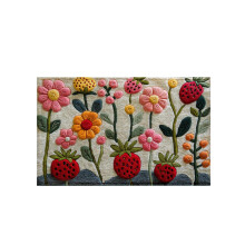 Tapis de bain multicolore, tapis de sol antidérapant et absorbant 51 x 81 cm, tapis de douche doux en microfibre avec dos en caoutchouc pour