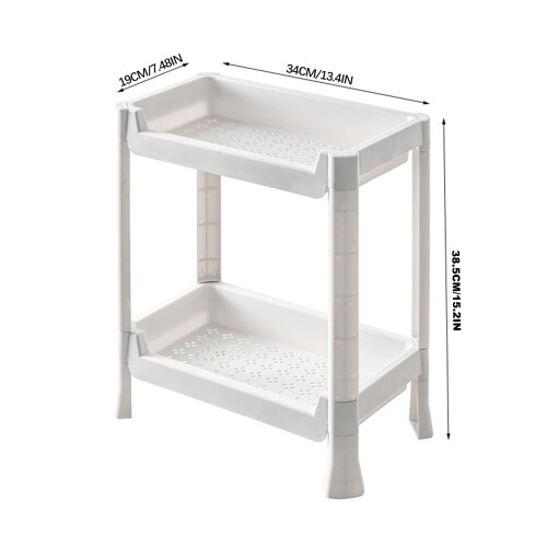 Kitchen Rack Floor-standing Multi-layer Storage Rack Bathroom Mobile Vegetable Cosmetics Storage Rack 2