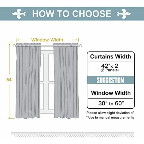 Blackout Curtains for Bedroom, Polyester, Grommet, 2 1