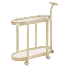 Heavy Duty 2-Tier Cart with Wheels and Handles
