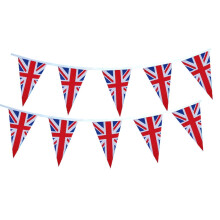 Guirlande de drapeaux britanniques Union Jack, en polyester, lot de 10