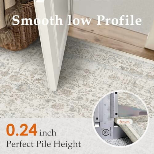 Taupe2x3 Vintage Distressed Area Rug 2