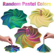 3 buc. Stea senzorială Fidget – Turn spiralat hexagonal ușor, imprimat 3D, cu sunet clar, pentru ameliorarea stresului și concentrarea