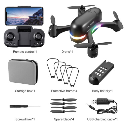 Drone με κάμερα FPV για ενήλικες 1080P, Πολυλειτουργικό Drone Ακέφαλο Νυχτερινό Όραμα, 1