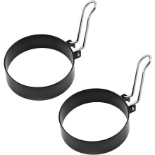 Lot de 2 anneaux à œufs en acier inoxydable