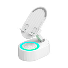 3-v-1 indukčný Bluetooth reproduktor na telefón, zdvíhanie, 360-stupňový otočný skladací nabíjací stojan Treasure