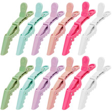 Lot de 12 pinces à cheveux crocodile pour coiffer et séparer les cheveux – Pinces à cheveux professionnelles de salon, compatibles avec tous les