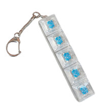 5v1 Stress Relief Clicker klávesnice hračka s LED světly pro dospělé, hlasitá dekompresní klíčenka Fidget Switch tester pro úzkost a neklid