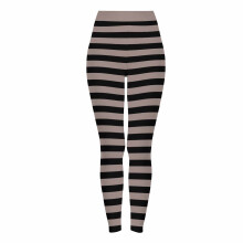 Pantalones de yoga de Halloween a rayas para mujer – Suave seda de leche cepillada, elásticos, deportivos, tallas grandes S-3XL, multicolor