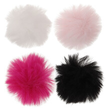 4pcs Fluffy Mic Covers for Lapel Microphones Home Microphone Furry Cover Windscreen Muff Cover Microphone Protective Cover