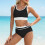 Γυναικείο σετ μαγιό tankini δύο τεμαχίων, σε μέτριο στυλ 4