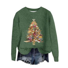 Brzydkie swetry świąteczne dla kobiet, jesienna moda, świąteczny sweter, elegancki sweter świąteczny z okrągłym dekoltem, nowość, zabawny