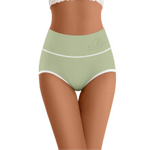 Lenjerie intimă pentru femei lulshou, chiloți cu talie înaltă, chiloți sexy respirabili, lenjerie intimă moale, verde, M