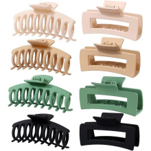 Pinces à cheveux pour femmes aux cheveux épais, grandes pinces de 11 cm pour cheveux épais et fins, cadeaux pour femmes (8 pièces, 4 couleurs)
