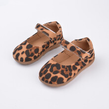 Sneakers voor meisjes en jongens met gesloten neus, luipaardprint, klittenbandsluiting, instapschoenen, trendy strandsneakers voor kinderen,