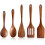 Ensemble de 5 ustensiles de cuisine en bois d'acacia 1