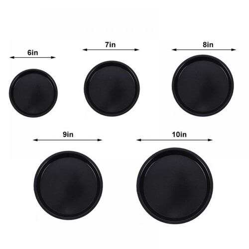 Round Cake Pan, Nonstick 10 Inch Cake Pan for Baking Black 1