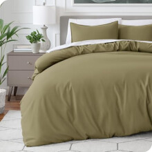 Premium1800Super Soft Extra Hosszú Paplanhuzat – Könnyű, Hűsítő és Légáteresztő (Twin/Twin XL, Olivazöld)