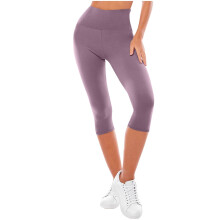 Colanți sport pentru femei, culoare solidă, cu talie elastică, Capri, strâmți, din fleece de mătase, pentru antrenament, S-2XL, disponibile în