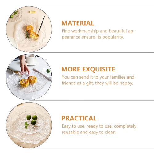 Plat de service à steak en verre – Plateau plat moderne 1