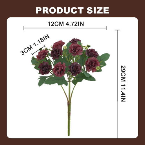 Artificial Blue Chrysanthemum Stems 6 Pack 2
