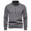 Winterlicher Baumwoll-Rollkragenpullover für Herren, 2025, lässiger, einfarbiger Langarm-Pullover, dunkelgrau 1