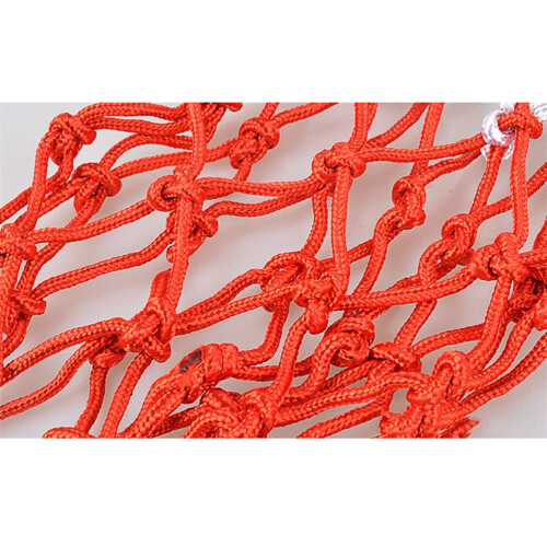 Nylon basketball net red 12-loop standard hoop 1