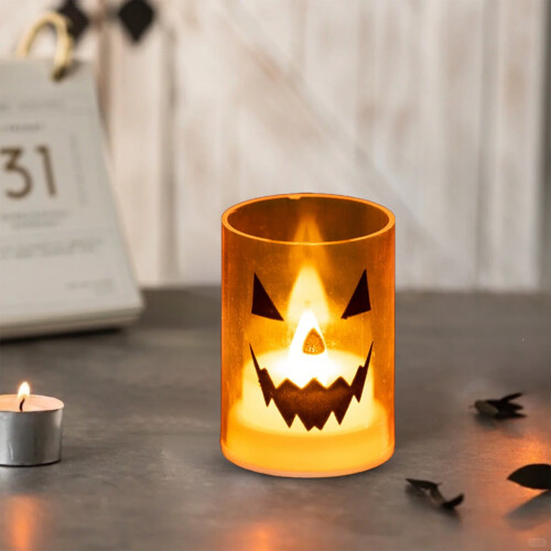Κεριά φαντασμάτων για το Halloween από κερί σόγιας - συσκευασία 3 μη τοξικών 1