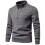 Winterlicher Baumwoll-Rollkragenpullover für Herren, 2025, lässiger, einfarbiger Langarm-Pullover, dunkelgrau 2