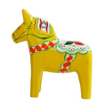 Statue de cheval en pin, décoration rétro-minimaliste, 14 cm