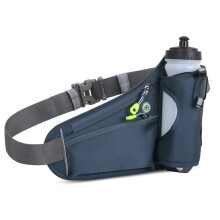 No Bounce Hydration Running Belt with Water Bottle Holder, Dark Grey