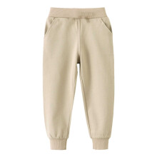 Ediodpoh Girls' Autumn Winter Style Long Pants Sports Elastic Children's Pants Boys Pants Girls Trousers Beige 2-3 Years