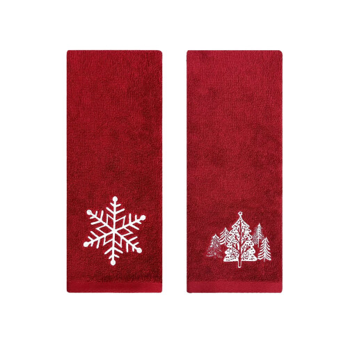 Julbadlakanset 2-pack bomull Älg och snöflinga 1