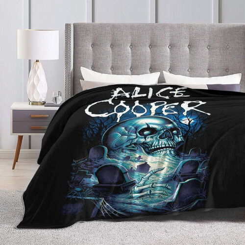 Alice Cooper flanneltæppe 40x30 tommer 1