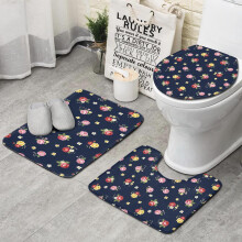 Pioneer Flower Floral Bathroom Rug Set 3-Piece Absorbent