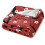 Red Cherry Blossom Flannel Throw Blanket 50" x 40" 4